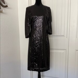 Elegant Black Sequin Dress